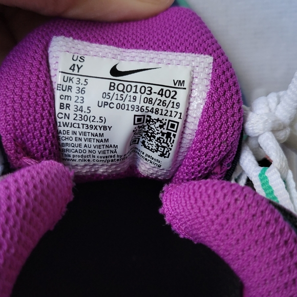 NIKE AIR MAX!!!270 React (GS) Shoes Kinetic Green Blue Pink - Picture 7 of 13